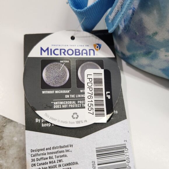 Fulton Bag Co. Upright Lunch Bag - Blue Marble- New With Tags Microban - Picture 4 of 9